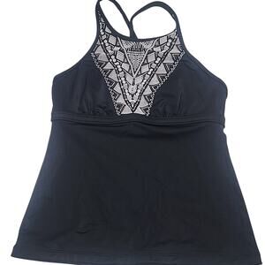 Athleta Ibiza Geo Bra Cup Swim Tankini Size 36 B/C